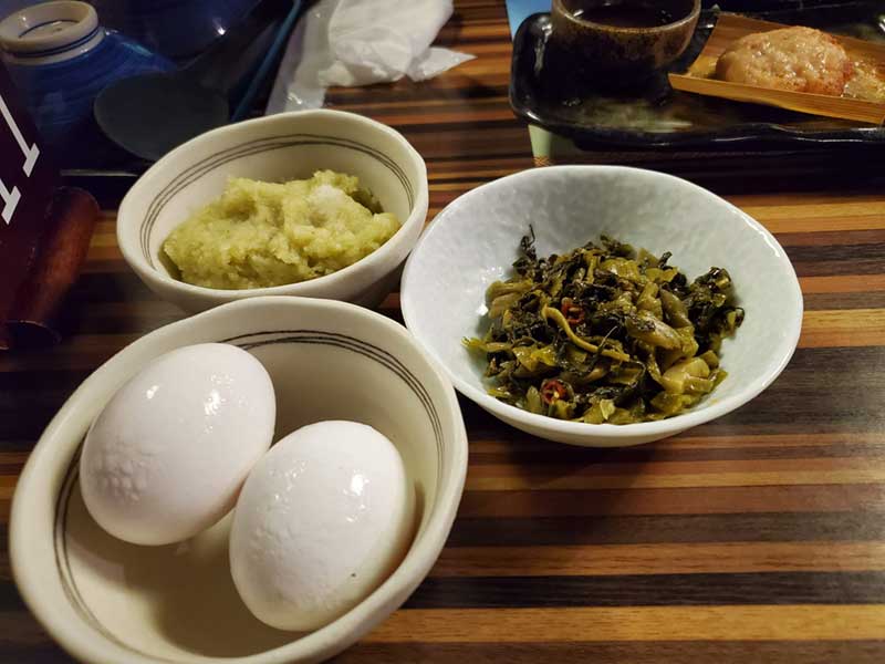 しゃぶ鍋用の卵と薬味