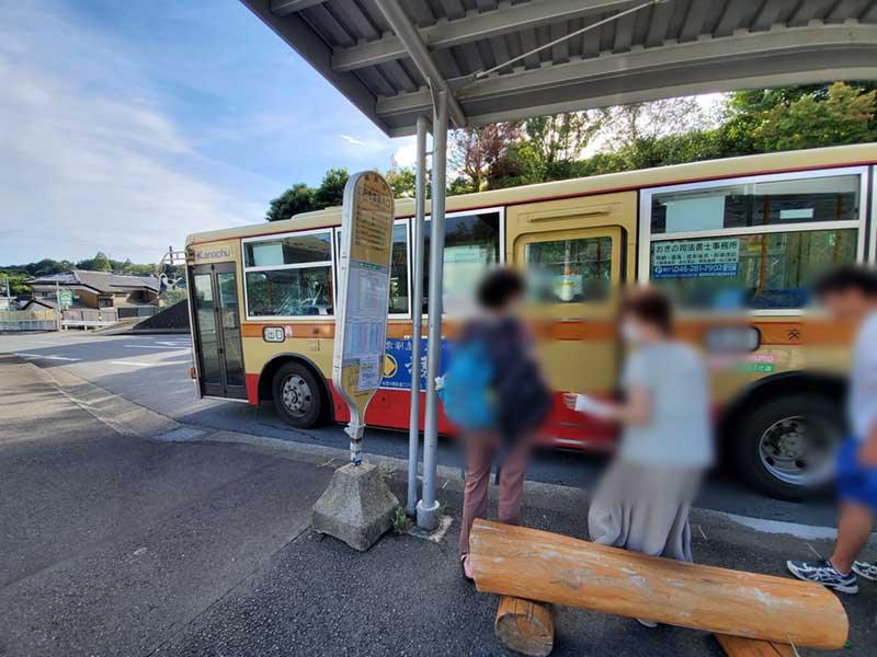 「広沢寺温泉」のバス停が近い